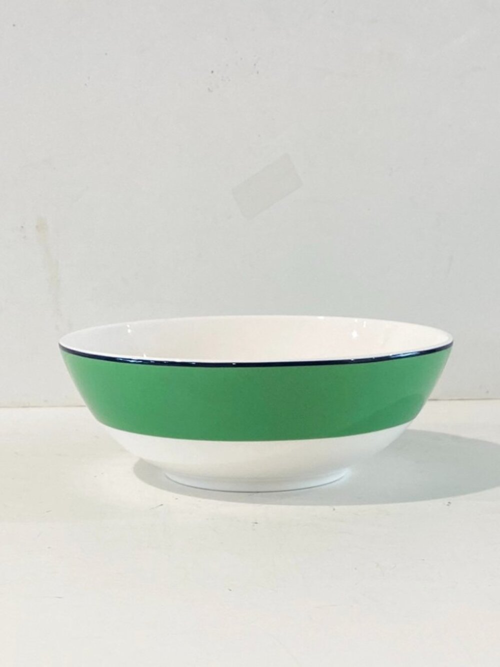 Kate Spade New York by Lenox Hopscotch Drive Soup Cereal Bowl Green Band 7"